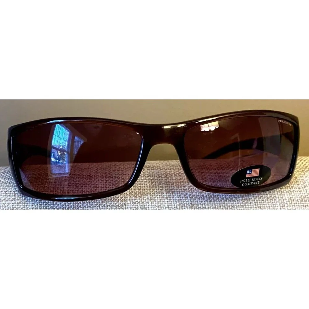 NEW Ralph Lauren Polo Jeans Rectangular Sunglasses 58-16, 130mm - Picture 2 of 5